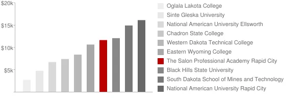 The Salon Professional Academy Rapid City Tuition Comparison Chart