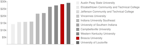 Brescia University Tuition Comparison Chart