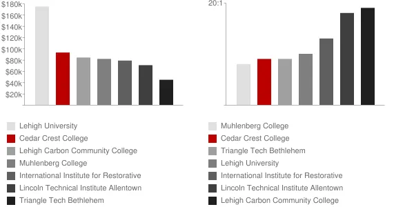 Cedar Crest College Faculty Compensation and Workload Chart
