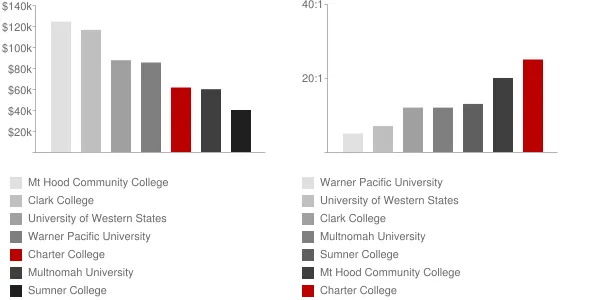 Charter College Faculty Compensation and Workload Chart