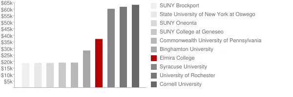 Elmira College Tuition Comparison Chart