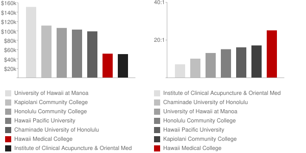 Hawaii Medical College Faculty Compensation and Workload Chart