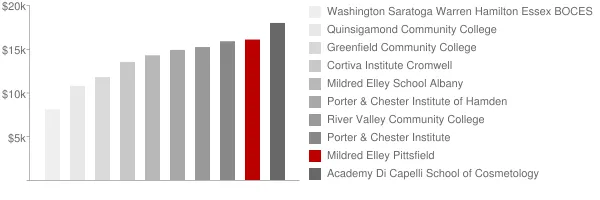 Mildred Elley Pittsfield Tuition Comparison Chart