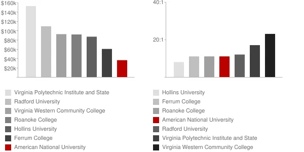 American National University Faculty Compensation and Workload Chart