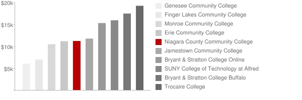 Niagara County Community College Tuition Comparison Chart