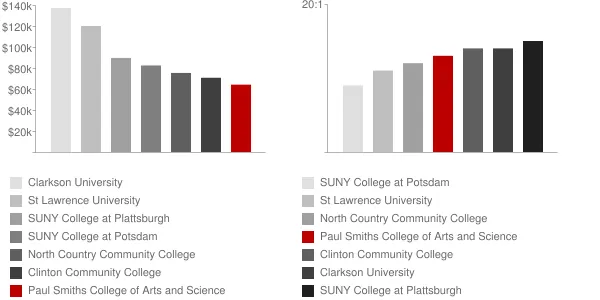 Paul Smiths College of Arts and Science Faculty Compensation and Workload Chart