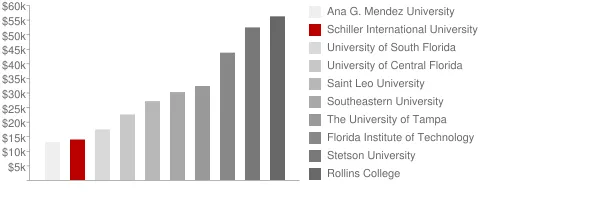 Schiller International University Tuition Comparison Chart