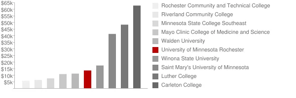 University of Minnesota Rochester Tuition Comparison Chart