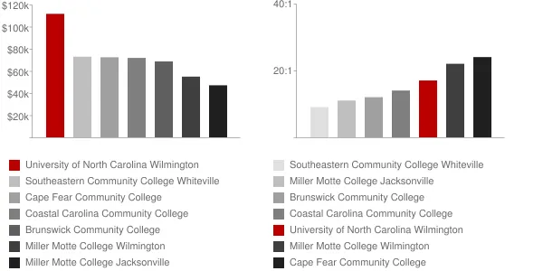 University of North Carolina Wilmington Faculty Compensation and Workload Chart