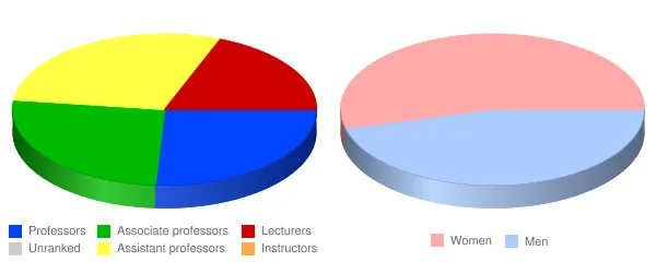 University of North Carolina Wilmington Faculty Demographics Chart