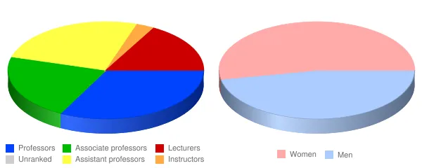 University of Wisconsin Eau Claire Faculty Demographics Chart