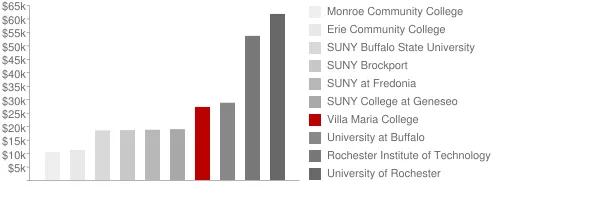 Villa Maria College Tuition Comparison Chart