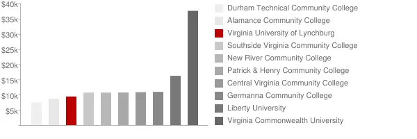 Virginia University of Lynchburg Tuition Comparison Chart