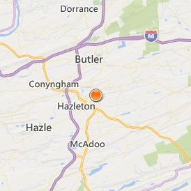 Jolie Hair and Beauty Academy Hazleton Location Map - City View
