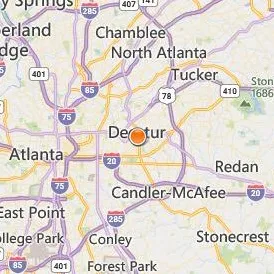 Agnes Scott College Location Map - City View