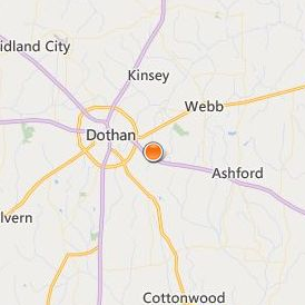Alabama College of Osteopathic Medicine Location Map - City View