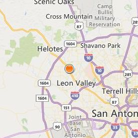 Alamo City Barber College Location Map - City View