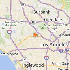 American Academy of Dramatic Arts Los Angeles Location Map - City View