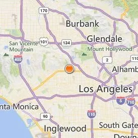 American Academy of Dramatic Arts Los Angeles Location Map - City View