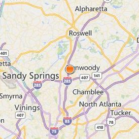 American InterContinental University Atlanta Location Map - City View