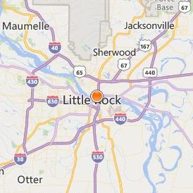 Arkansas College of Barbering and Hair Design Location Map - City View