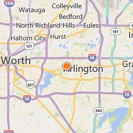 Arlington Baptist University Location Map - City View