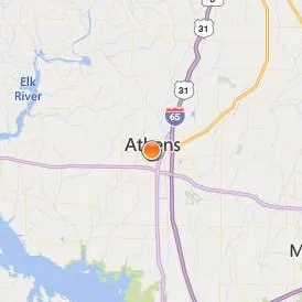 Athens State University Location Map - City View