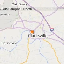 Austin Peay State University Location Map - City View