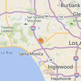 Aveda Institute Los Angeles Location Map - City View