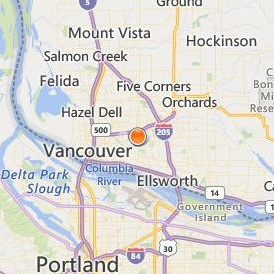 Aveda Institute Portland Vancouver Location Map - City View