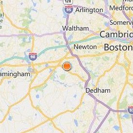 Babson College Location Map - City View