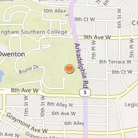 Birmingham Southern College Location Map - Street View
