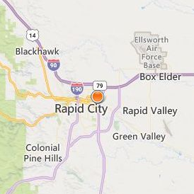Black Hills Beauty College Location Map - City View