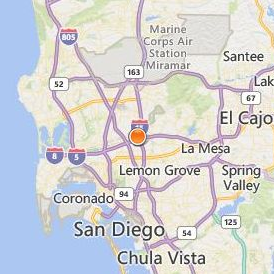 California Miramar University Location Map - City View