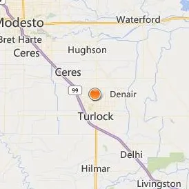 California State University Stanislaus Location Map - City View