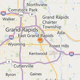 Calvin Theological Seminary Location Map - City View