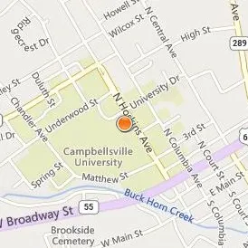Campbellsville University Location Map - Street View