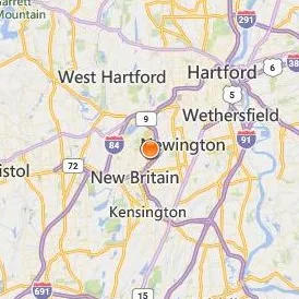 Central Connecticut State University Location Map - City View