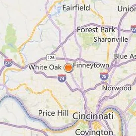 Cincinnati School of Barbering & Hair Design Location Map - City View