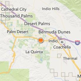 Coachella Valley Beauty College Location Map - City View
