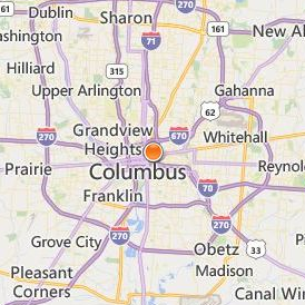 Columbus College of Art and Design Location Map - City View