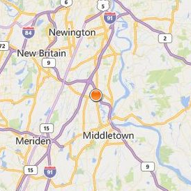 Connecticut Center for Massage Therapy Newington Location Map - City View