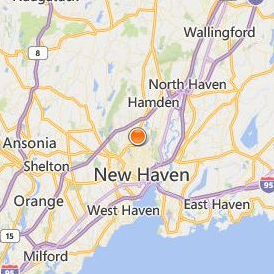 Porter and Chester Institute of Branford Location Map - City View