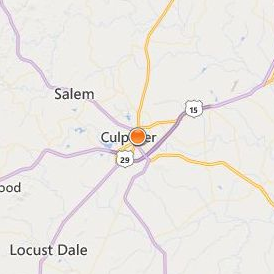 Culpeper Cosmetology Training Center Location Map - City View