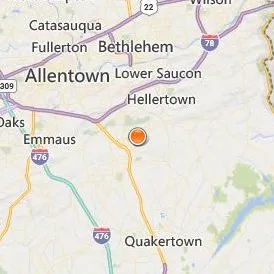 DeSales University Location Map - City View