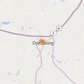 Dyersburg State Community College Location Map - City View
