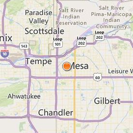 East Valley Institute of Technology Location Map - City View