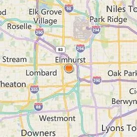 Elmhurst University Location Map - City View