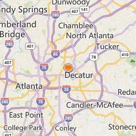 Emory University Location Map - City View