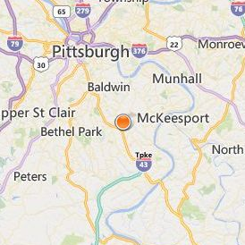 Empire Beauty School West Mifflin Location Map - City View